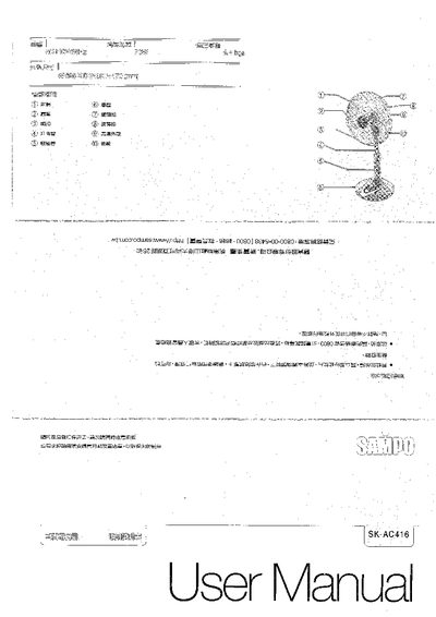 Sampo SK-AC416 Fan User Manual - cover page