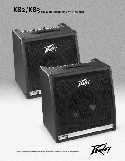 Peavey KB2/KB3 Keyboard Amplifier User Manual - cover page