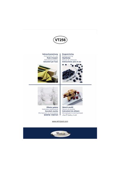 Whirlpool VT256 Microwave Installation Manual - cover page