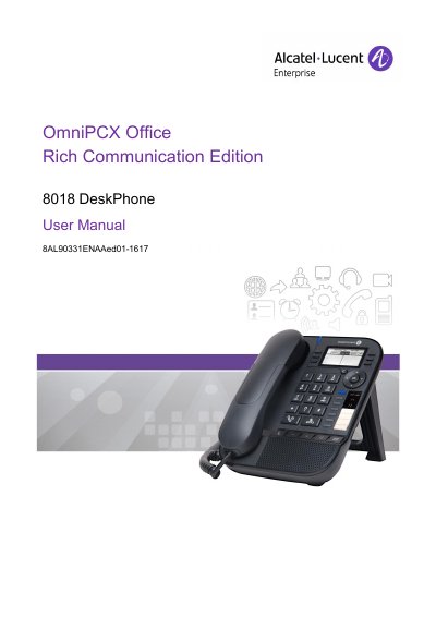 Alcatel‑Lucent OmniPCX Office 8018 DeskPhone User Manual