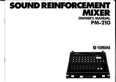 Yamaha PM-210 Mixer Owner's Manual - cover page