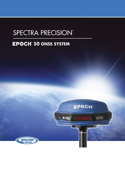 Spectra Precision EPOCH 50 GNSS System User Guide - cover page