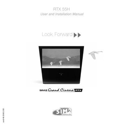 SIM2 RTX 55H DLP Projector User Manual - cover page
