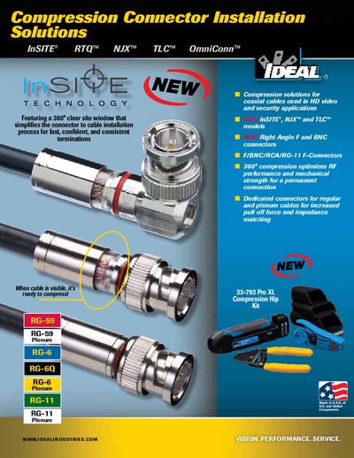 IDEAL Industries InSITE®, NJX™, TLC™ & OmniConn™ Compression Connector Installation Guide - cover page