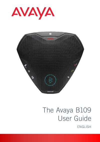 Avaya B109 Conference Unit User Guide - cover page