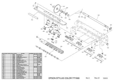 Epson Stylus Color 777/680 Parts List - cover page