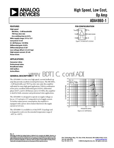 Analog Devices ADA4860-1 Handbook - cover page