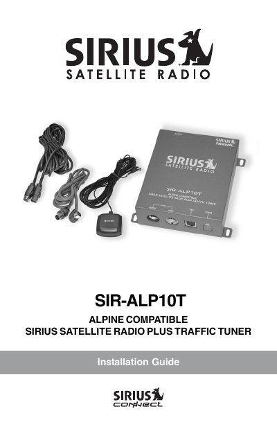 SIRIUS SIR-ALP10T Installation Guide - cover page