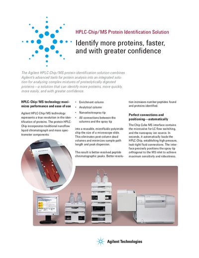 Agilent HPLC-Chip/MS Protein Identification Solution Manual - cover page