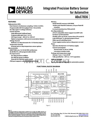 Analog Devices ADuC7036 Microcontroller Handbook