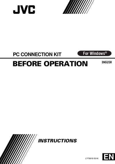 JVC PC Connection Kit User Manual - cover page