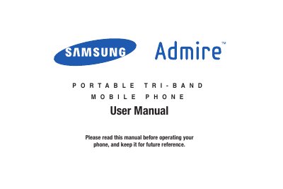 Samsung R720 Admire Mobile Phone User Manual