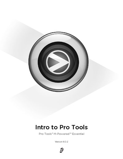 Digidesign Pro Tools M-Powered Essential v8.0.2 Intro Guide - cover page