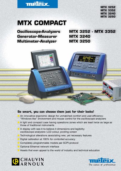 Metrix MTX 3252/3352/3240/3250 Compact Series User Manual