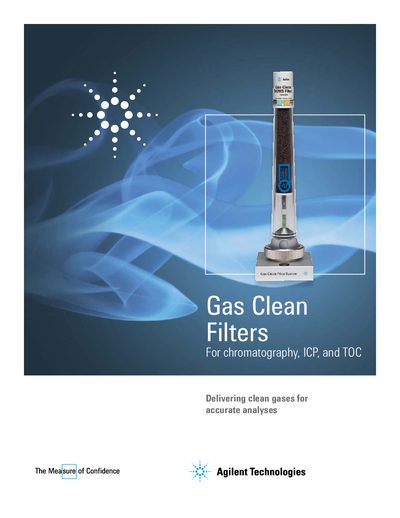 Agilent Gas Clean Filters Product Leaflet - cover page