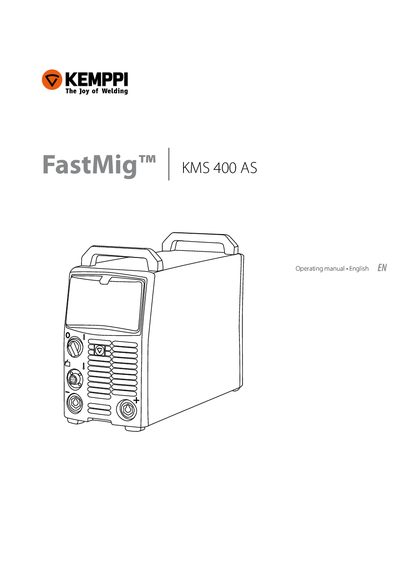 Kemppi KMS 400 AS Welding Equipment Operating Manual - cover page