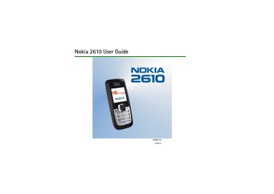 Nokia 2610 User Guide - cover page