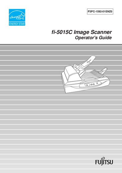 Fujitsu fi-5015C Image Scanner User Manual - cover page
