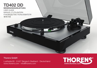 Thorens TD402 Turntable User Manual - cover page