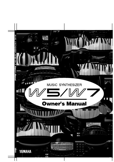 Yamaha W5/W7 Workstation Owner's Manual - cover page