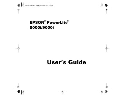 EPSON POWERLITE 8000i/9000i Projector user manual(1)