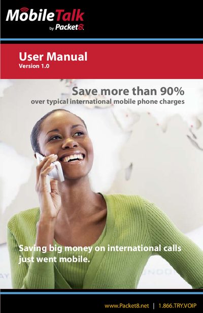 Packet8 MobileTalk User Manual - cover page
