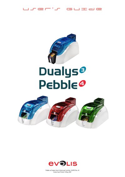 Evolis Pebble and Dualys Card Printer User Manual - cover page