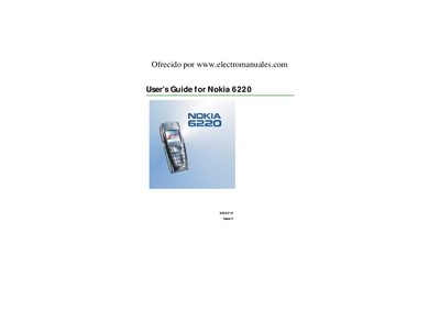 Nokia 6220 User Manual - cover page