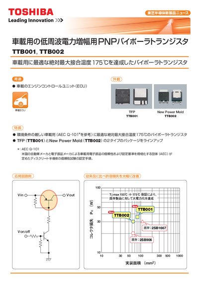 Toshiba TTB001/TTB002 Datasheet - cover page