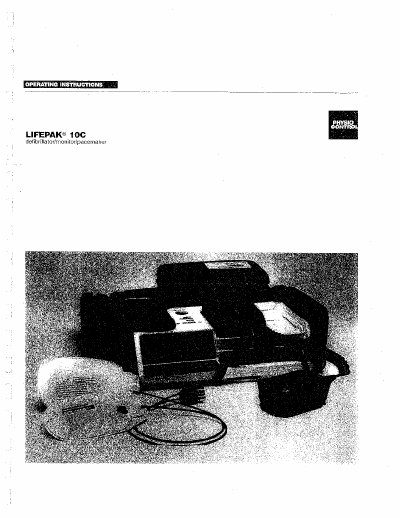 Physio-Control LIFEPAK 10C Defibrillator/Monitor/Pacemaker Operating Instructions - cover page