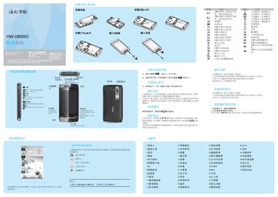Huawei HW-U80WG Phone Quick Start Guide - cover page