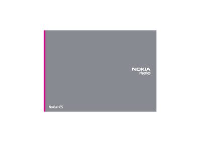 Nokia N85 User Manual - cover page