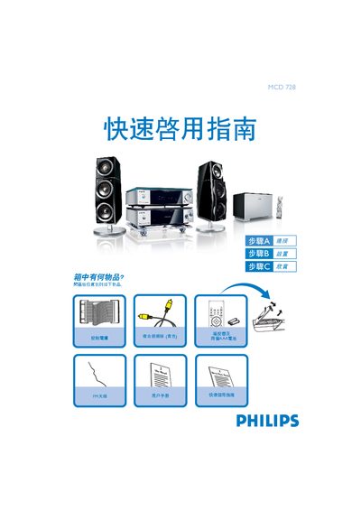 Philips MCD 728 Quick Start Guide - cover page