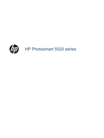 HP Photosmart 5520 Series User Manual - cover page