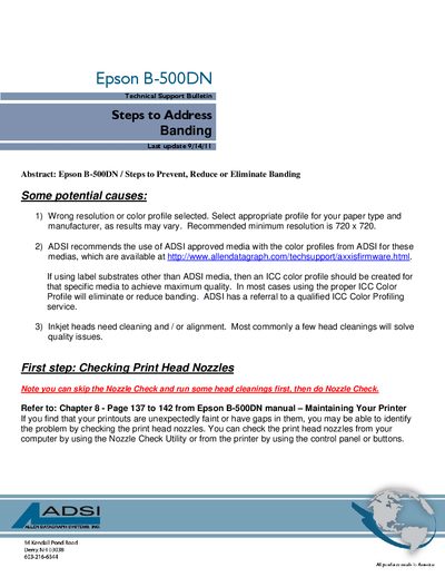 Epson B-500DN Printer User Manual - cover page
