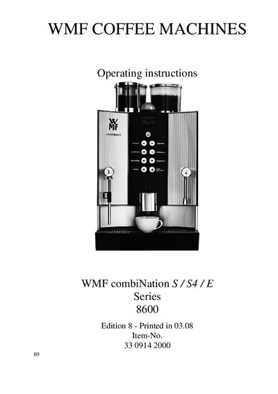 WMF combiNation S/S4/E Series Operating Instructions - cover page