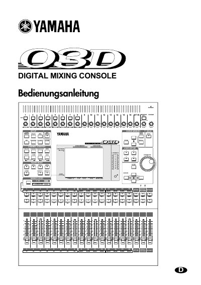 Yamaha 03D Digital Mixing Console User Manual
