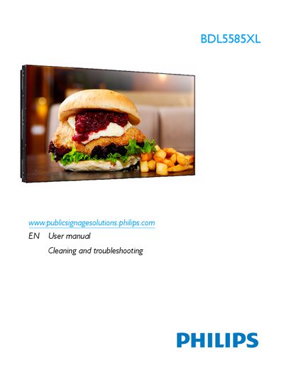 Philips BDL5585XL User Manual - cover page