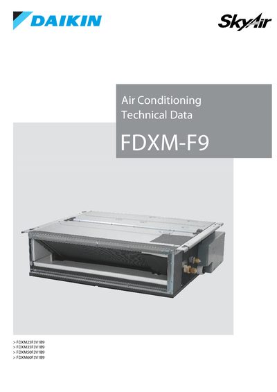 Sky Air FDXM-F9 Indoor Unit Datasheet - cover page