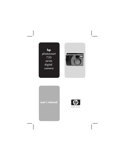 HP Photosmart 730 Series Digital Camera User Manual - cover page