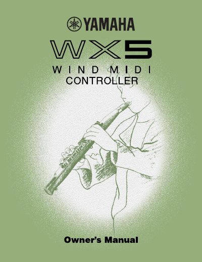 Yamaha WX5 Owner's Manual - cover page