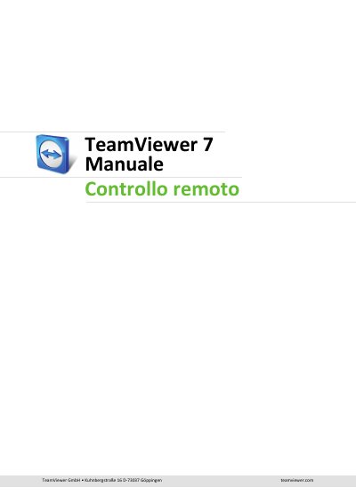 TeamViewer 7 Remote Control Manual