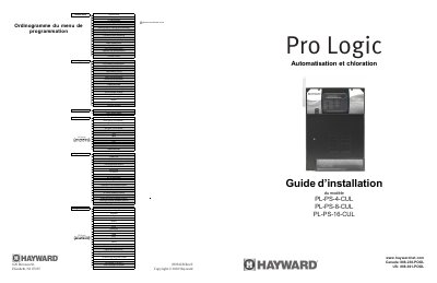 HAYWARD Manual d installation du mod&egrave;le PL-PS-4-CUL PL-PS-8-CUL PL-PS-16-CUL(1) - cover page