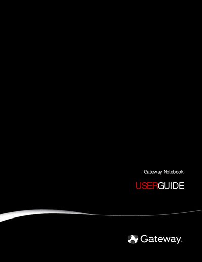 Gateway Notebook User Guide - cover page