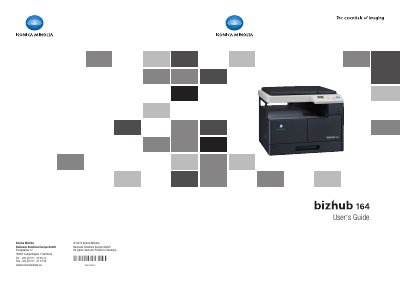 Konica Minolta bizhub 164 User's Guide - cover page
