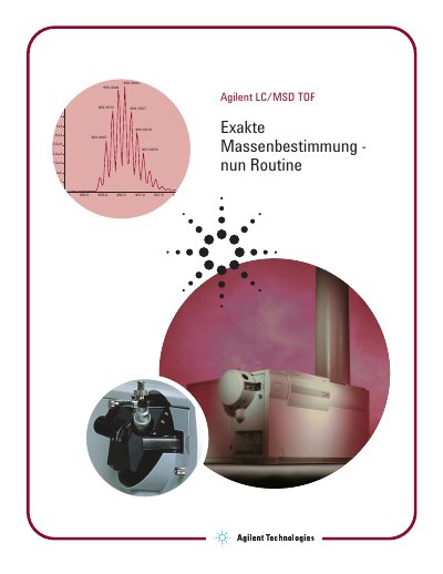 Agilent LC/MSD TOF Time-of-Flight Mass Spectrometer Product Leaflet - cover page