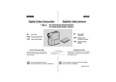 Samsung VP-D530/D530i/D530T/D530Ti & VP-D590/D590i/D590T/D590Ti Camcorder Owner's Manual - cover page
