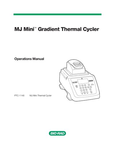 Bio‑Rad MJ Mini Thermal Cycler Operations Manual - cover page