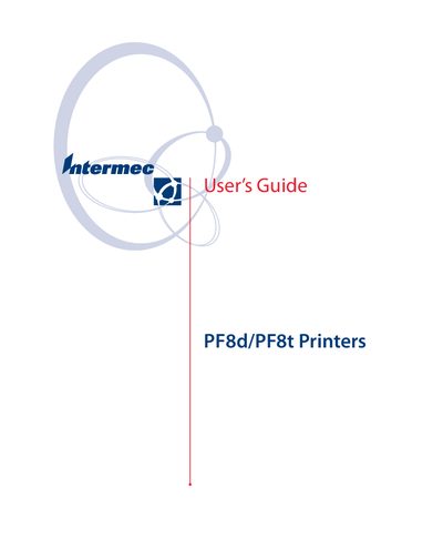 Intermec PF8d/PF8t Printers User Manual - cover page