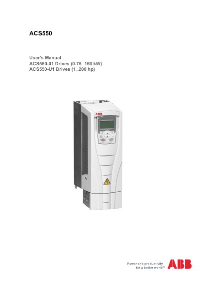 ABB ACS550-01 / ACS550-U1 User Manual - cover page